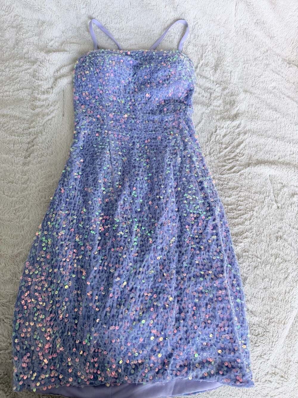 Vnaix Wedding Dress Purple Sequin Backless Corset Mini Dress